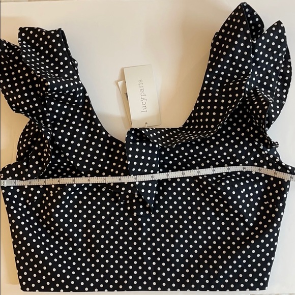 NWT Crop Top Polka Dot L - Picture 2 of 8